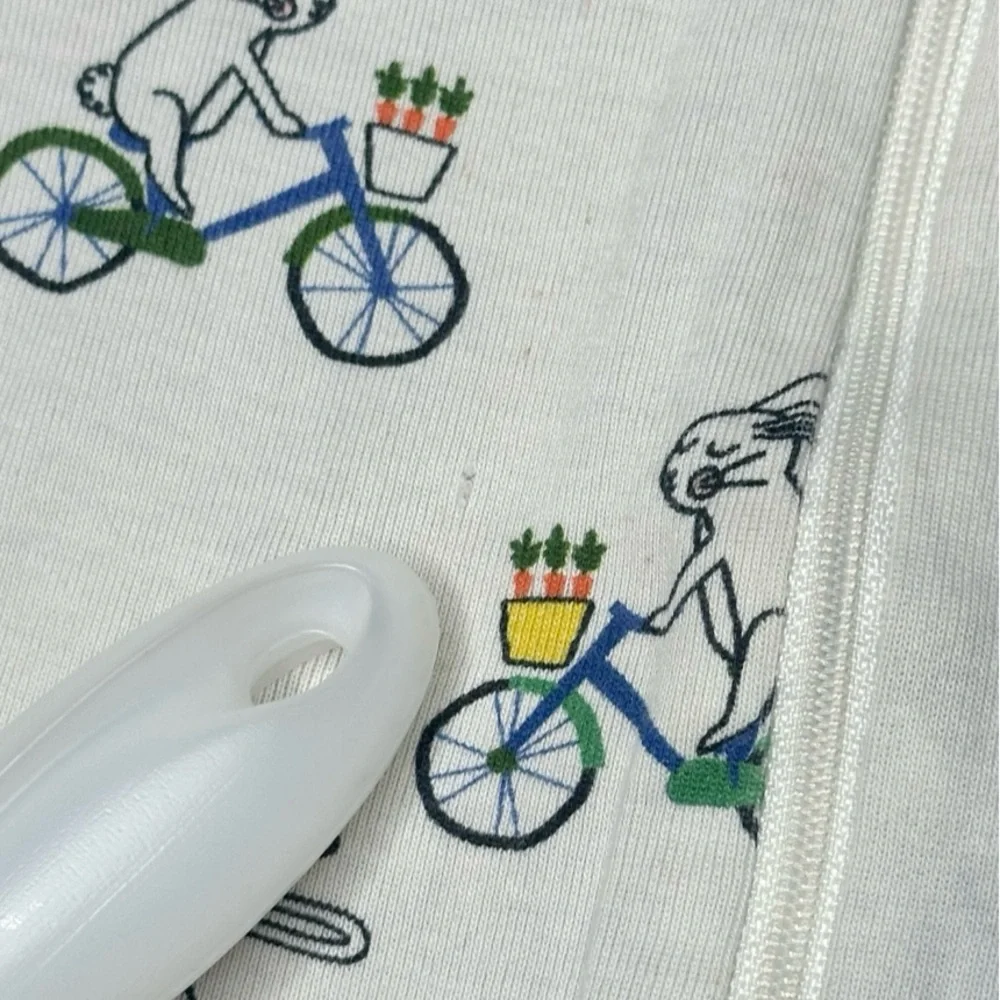 Hanna Andersson Bunny On‎ Bicycle Long Johns Pajamas